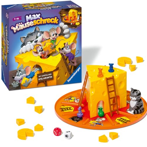 Detalle de Ravensburger Spiele-Klassiker Max Mäuseschreck – Kinderspiel ab 4 Jahre