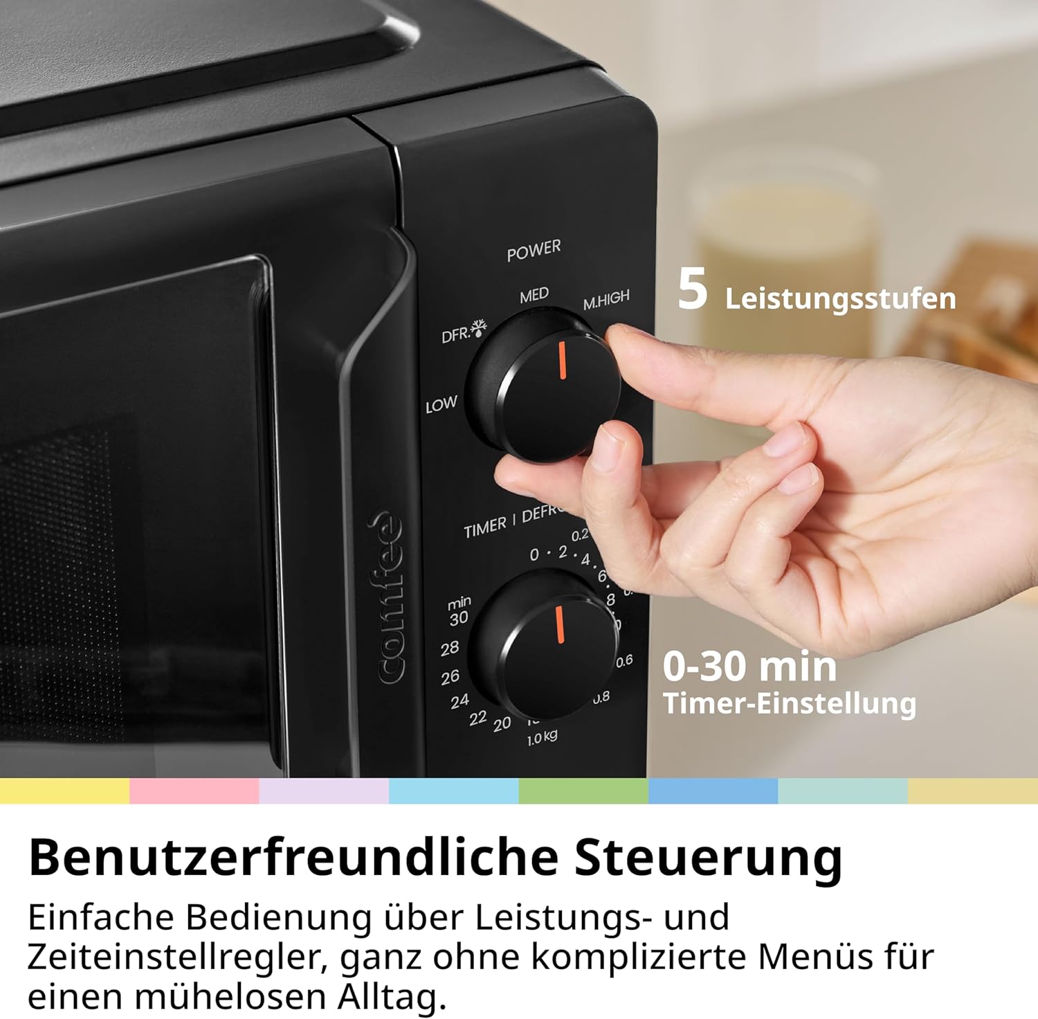 Thumbnail 4 de Comfee CMO-MP012ND(BK) Mikrowelle 20L 🍲