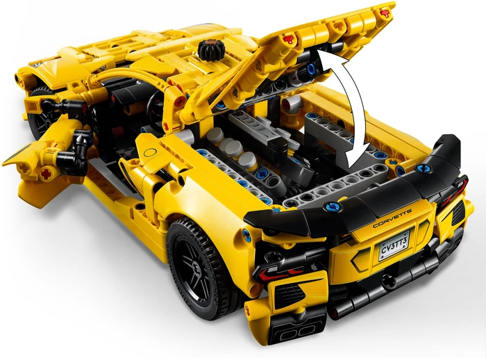 Detalle de LEGO Technic Chevrolet Corvette Stingray 42205 – detailreicher Sportwagen für Sammler