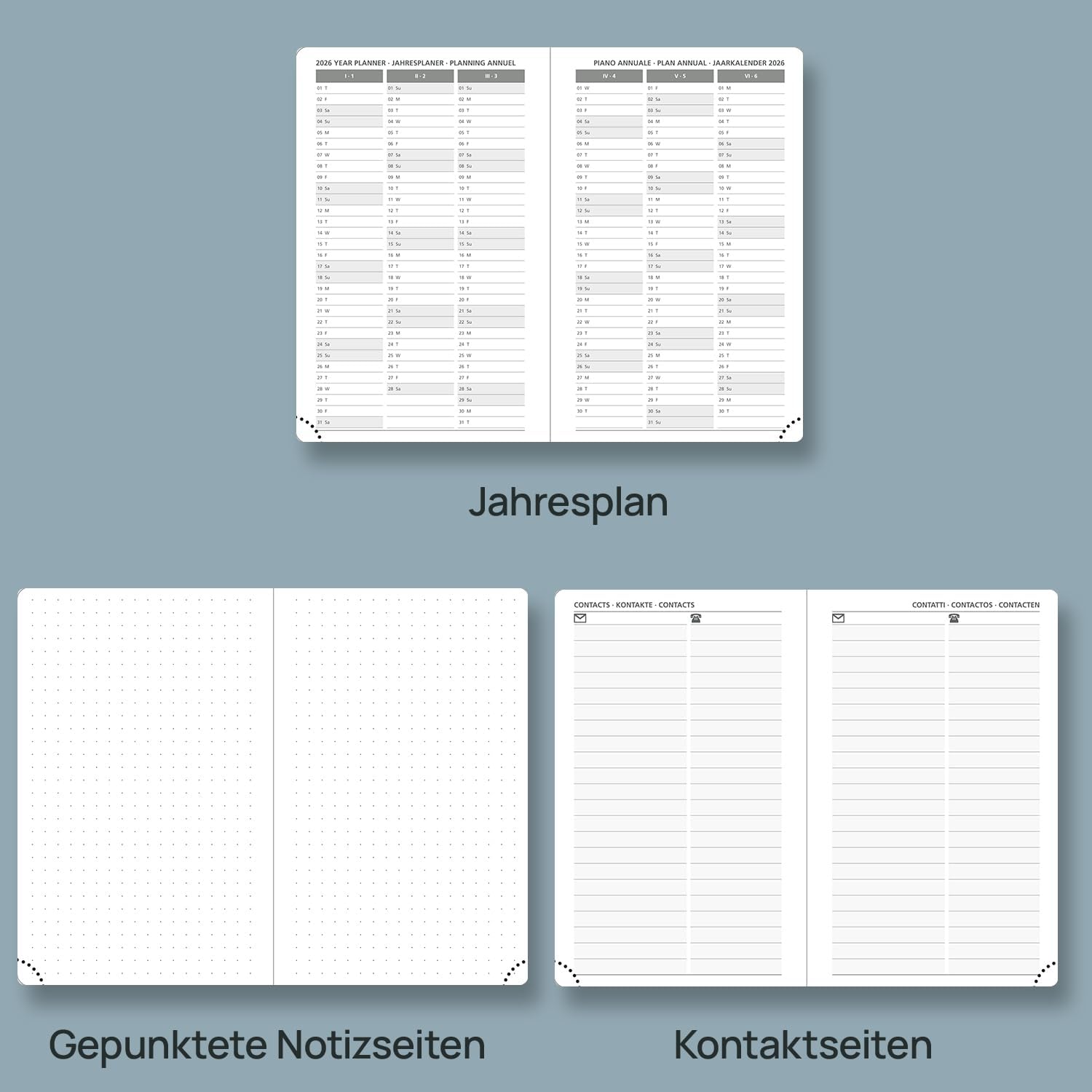 Thumbnail 4 de POPRUN Taschenkalender A6 2026 📒