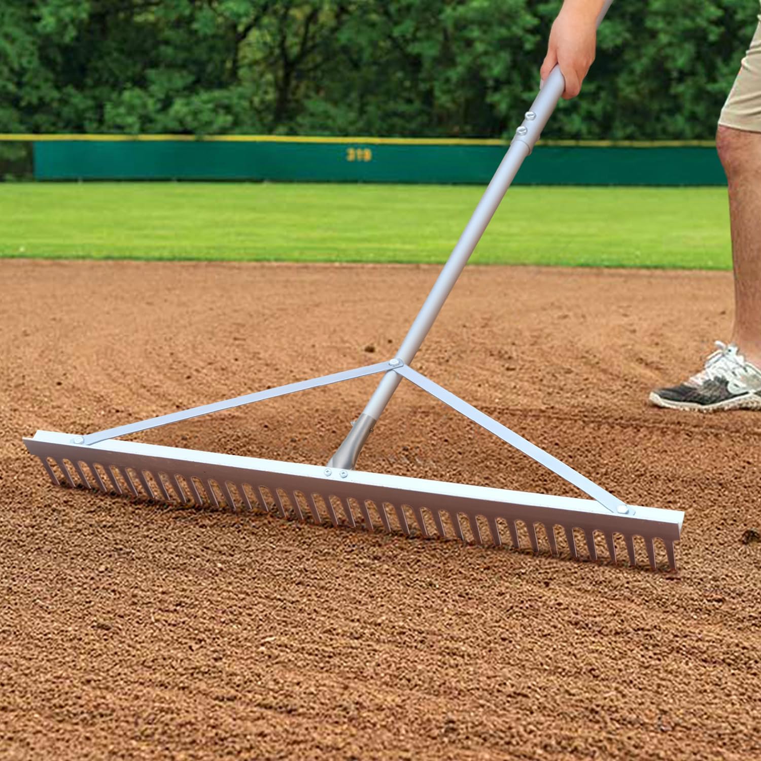 Thumbnail 4 de 36 inch Aluminum Landscape Rake with 69 inch handle