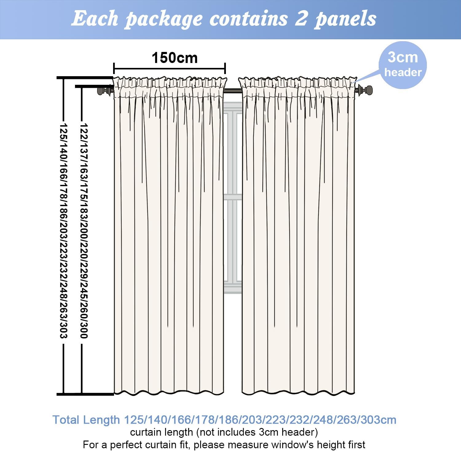 Thumbnail 1 de Simplebrand Taupe Sheer Curtains – 2 Panels, 150 cm W x 183 cm L, Light Filtering Voile Curtains for Living Room