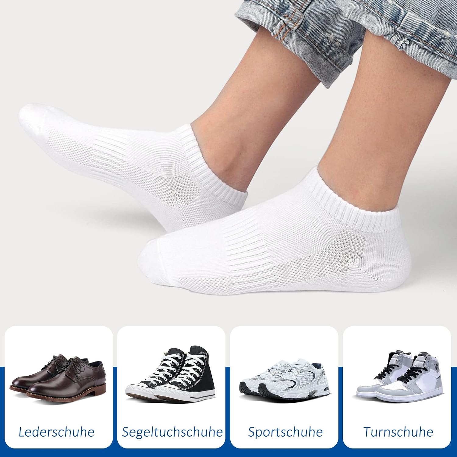 Thumbnail 5 de NUOZA lot de 10 paires de chaussettes courtes unisex sport (coton) certifiées OEKO-TEX