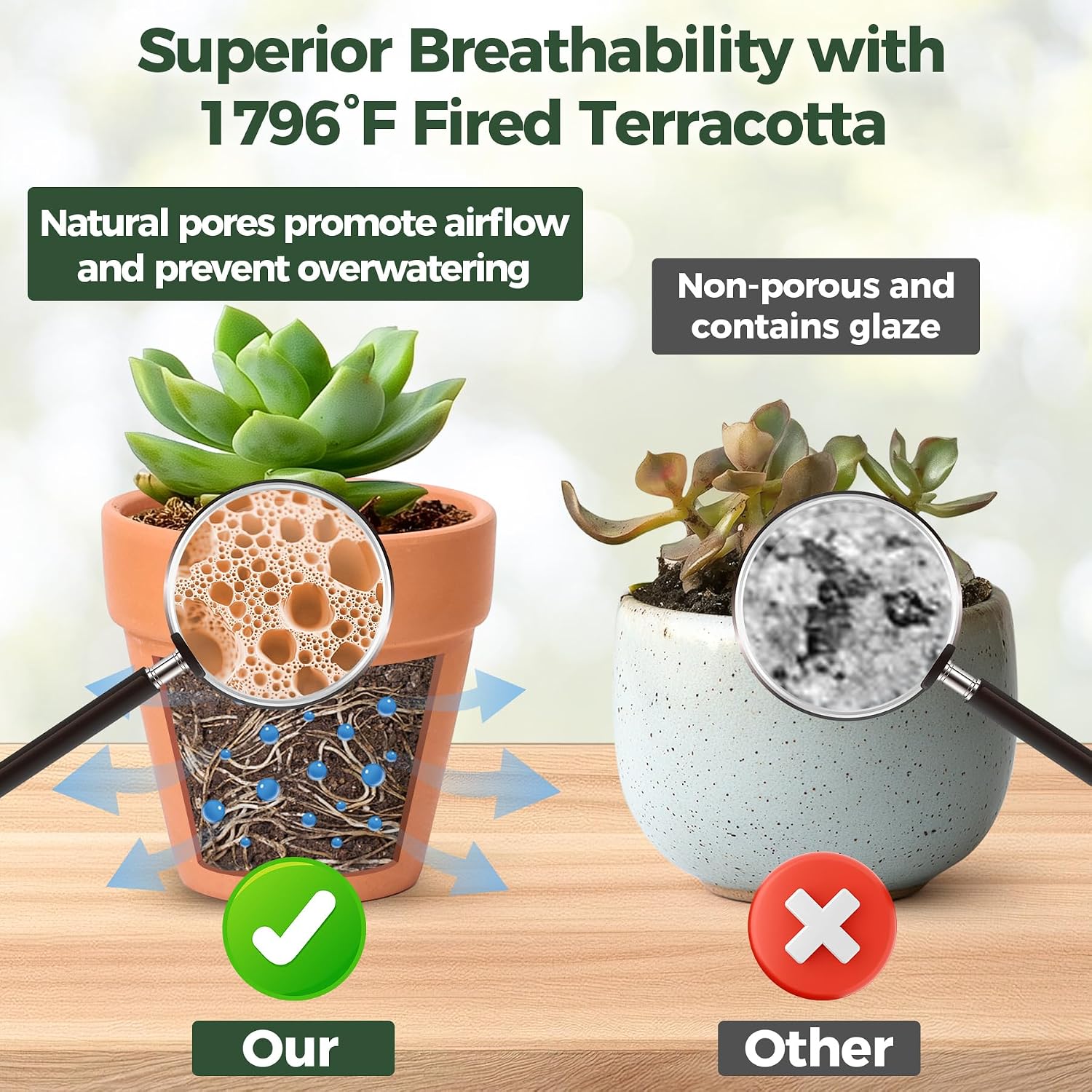 Thumbnail 6 de T4U 6.5cm Terracotta Plant Pots 12 Pcs 🌱