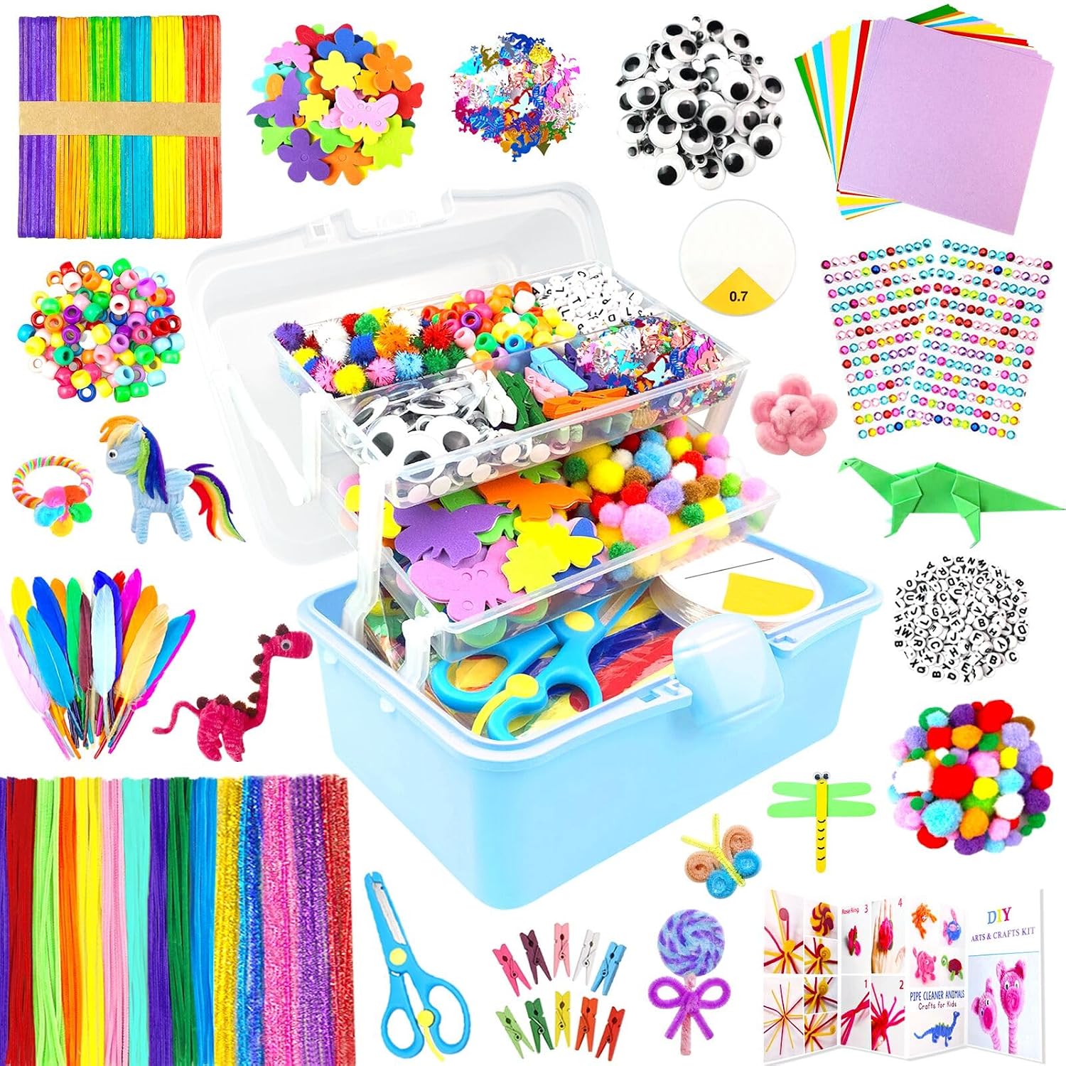 Thumbnail 6 de ZEIZHUBN Arts and Crafts Supplies Kit for Kids: All-in-One Craft Box