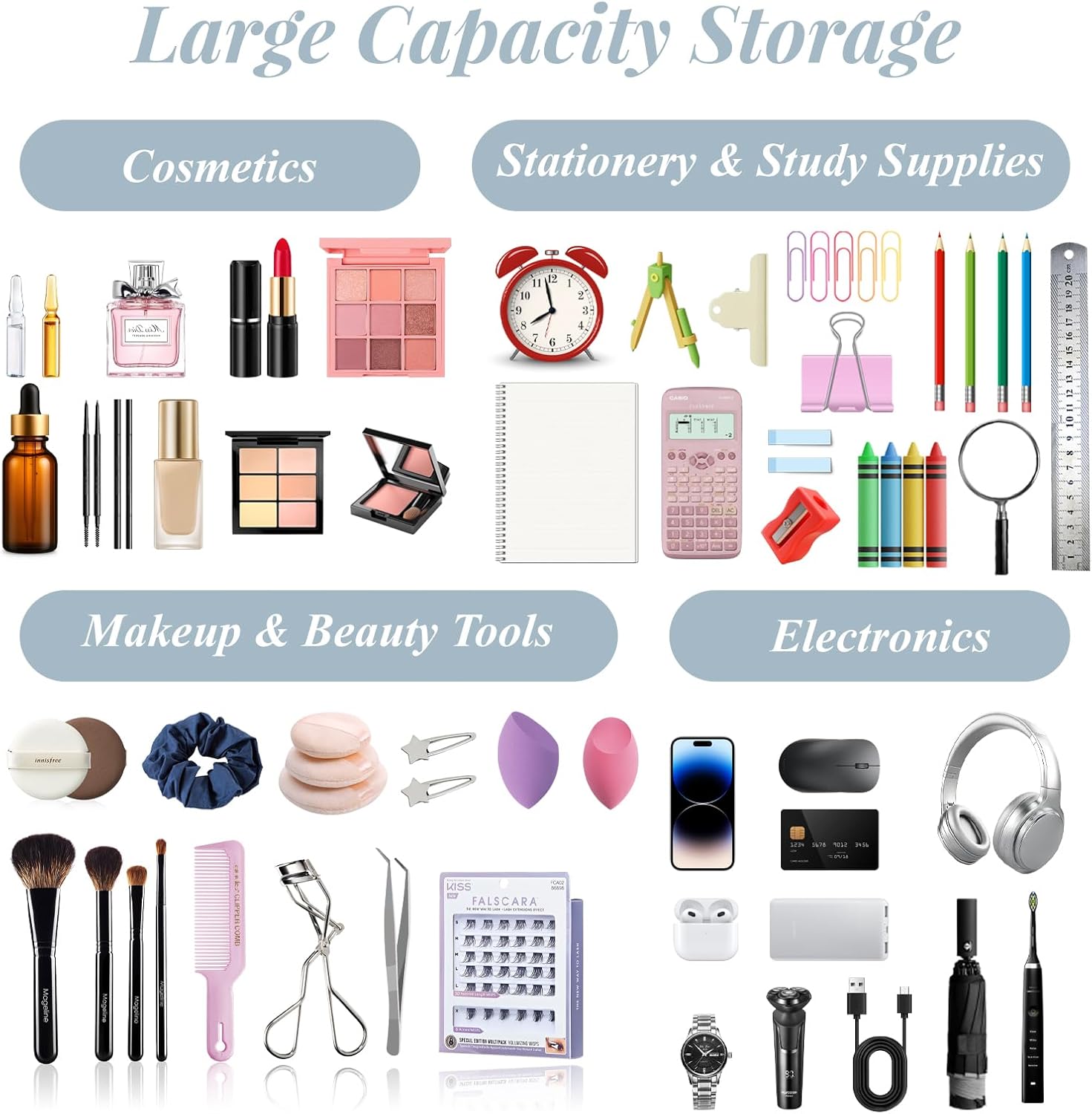 Thumbnail 5 de Aucuu Trousses de Maquillage – Lot de 3 Trousse Velours Côtelé