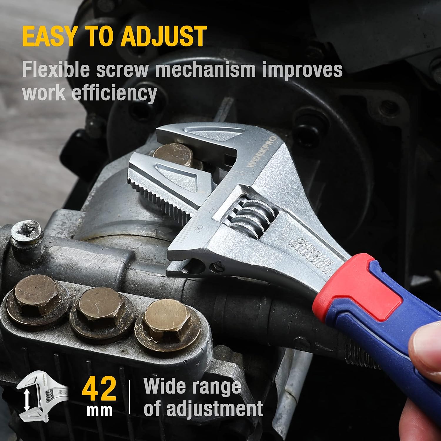 Detalle 1 de WORKPRO chiave regolabile 2 in 1 42 mm