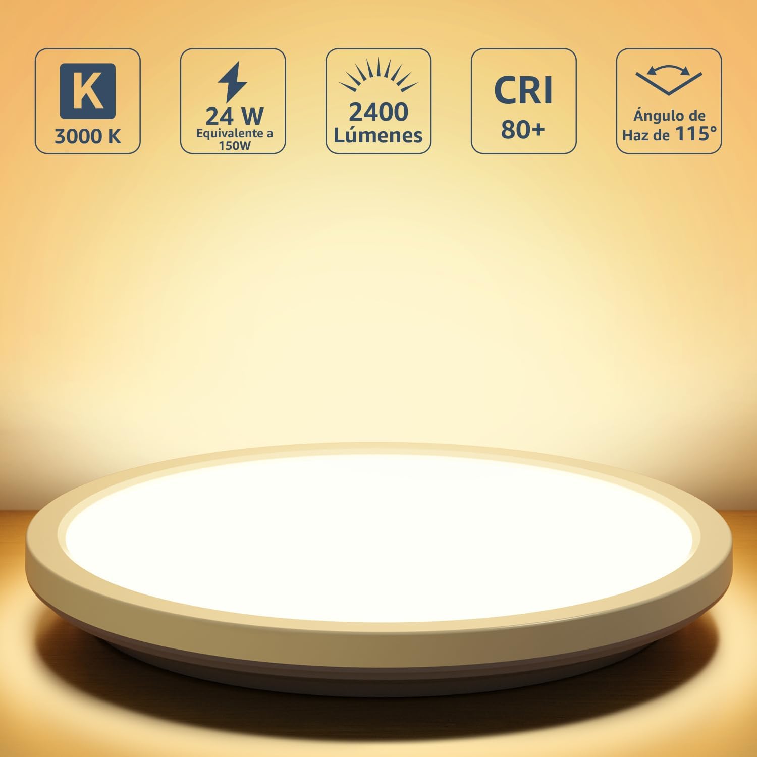 Detalle 2 de Lepro Lámpara LED Techo Cocina 24W 2400 lm