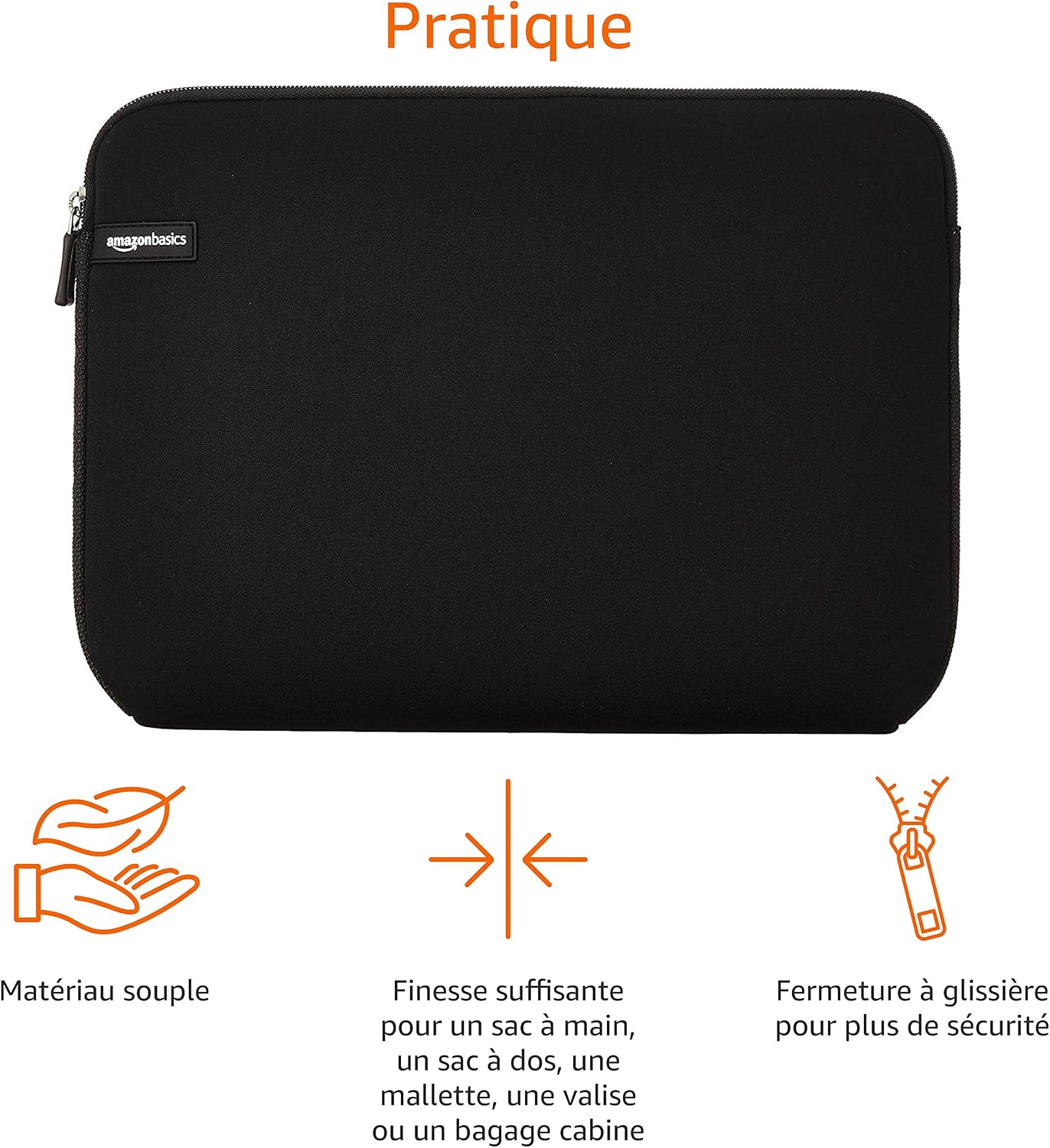 Thumbnail 4 de Amazon Basics Housse pour ordinateur portable jusqu'à 14 pouces (35,5 cm) — noir