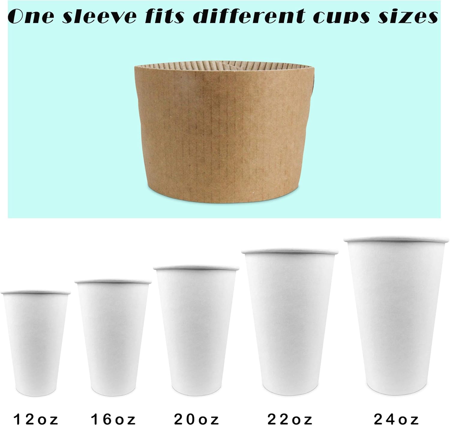 Thumbnail 3 de FMP Brands Kraft Coffee Cup Sleeves 1000 Pack