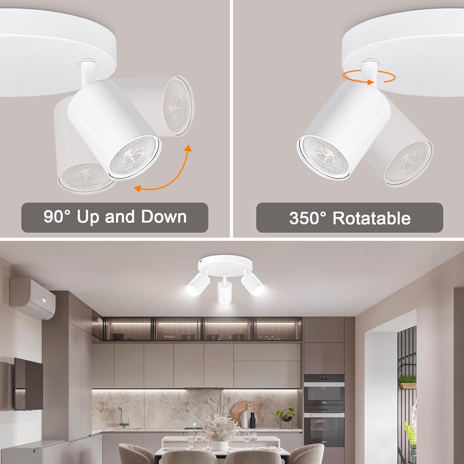 Detalle 2 de Ketom GU10 Deckenstrahler 3-flammig