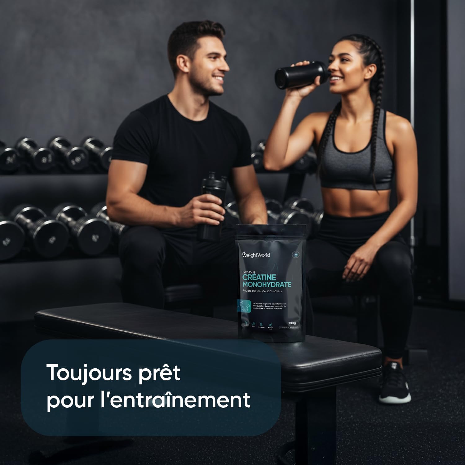 Detalle 2 de WeightWorld Creatine Monohydrate Poudre Pure micronisée sans goût – 300 g, vegan (100 portions)