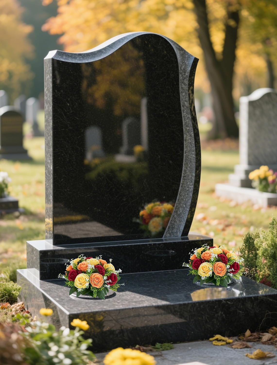 Detalle 2 de BLOSMON Autumn Artificial Grave Flowers 25 cm