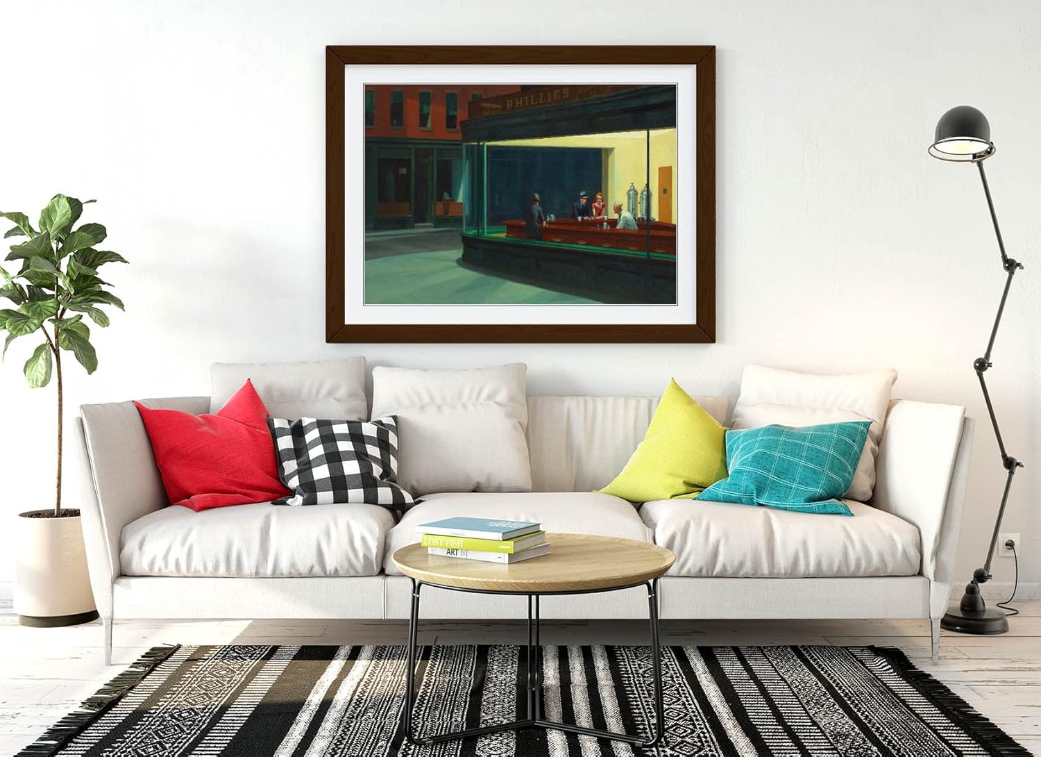 Thumbnail 4 de CanvasArtShop EDWARD HOPPER NIGHTHAWKS A1 framed 🖼️