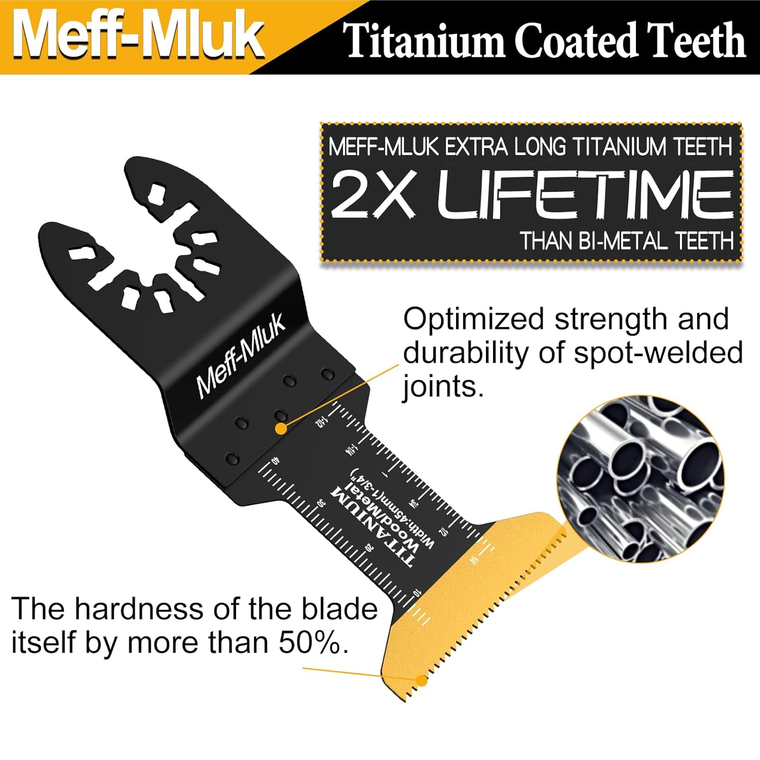 Detalle de Meff-Mluk 50PCS Oscillating Tool Blades 50 pack
