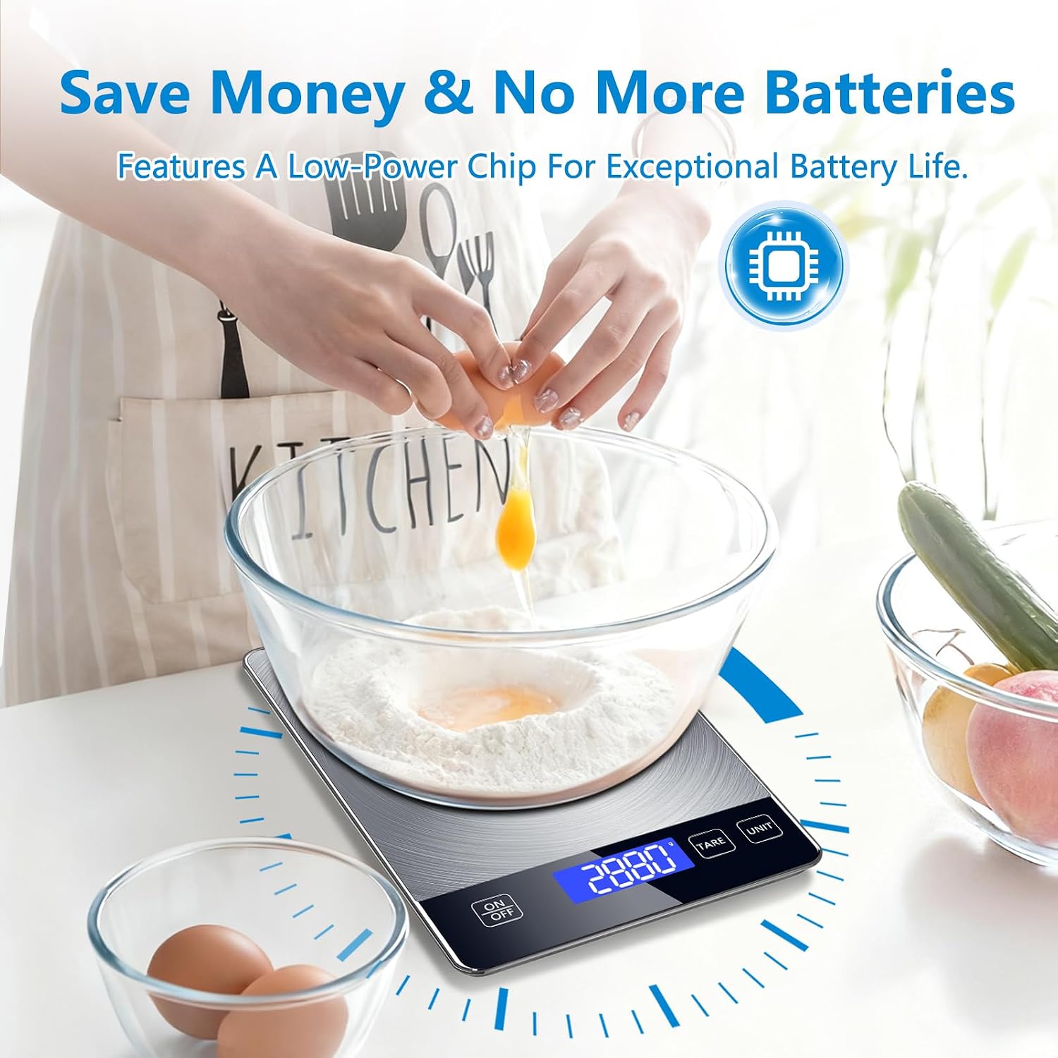 Thumbnail 4 de Digital Kitchen Scale, 33 lb Capacity