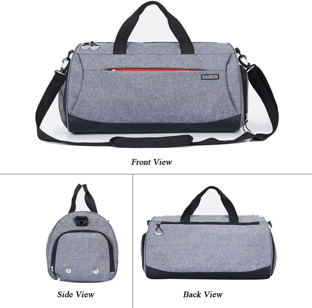 Detalle 2 de kasibon Sports Gym Bag with Shoes Compartment and Wet Pocket (35L) with Wet Pocket & Air Vent