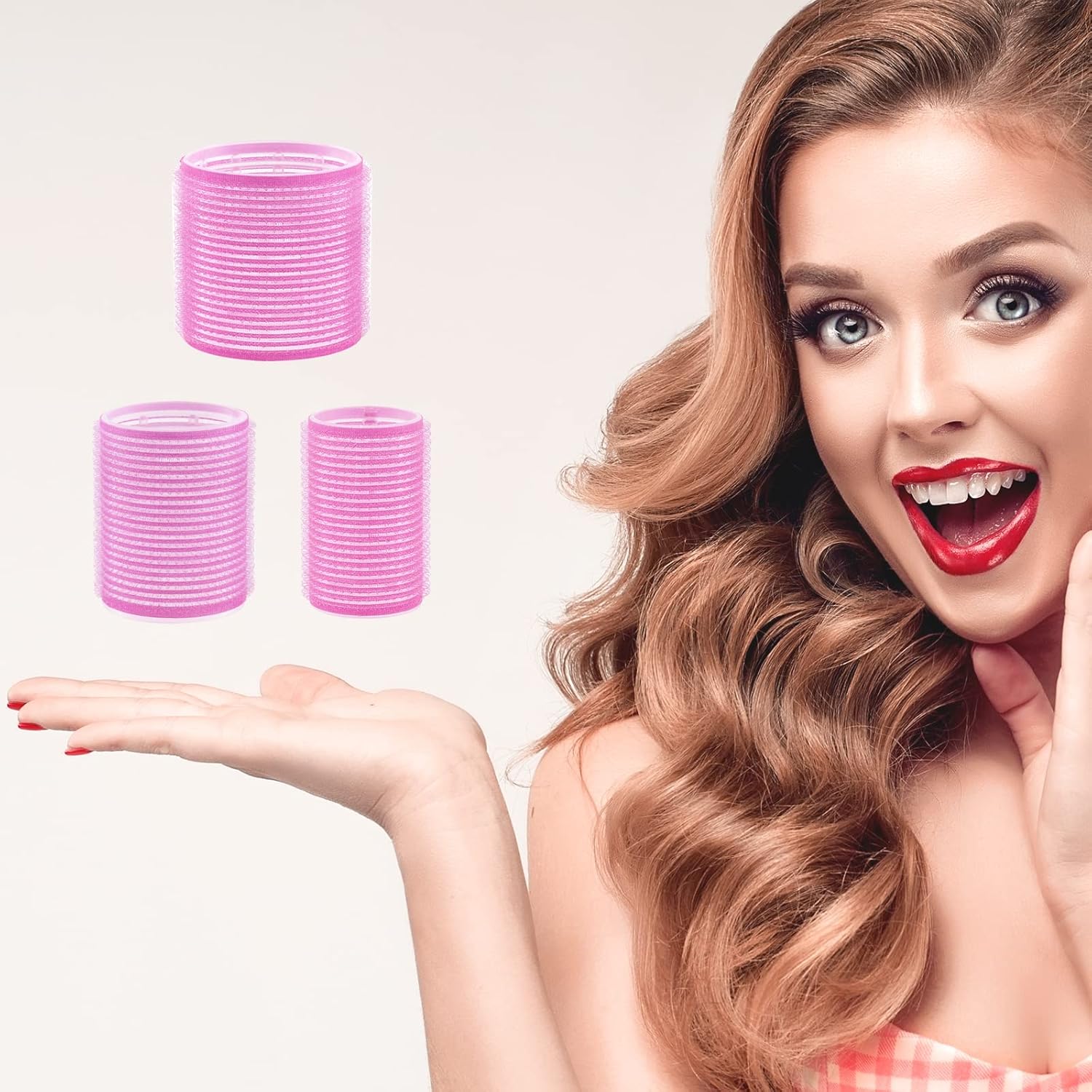 Thumbnail 5 de Carehabi – Lot de 28 bigoudis magiques heatless avec 10 pinces, rouleaux mousse pour cheveux courts à longs