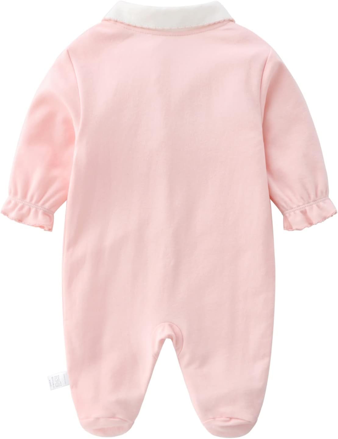 Detalle de KIDDLETOWN Baby Clothes long-sleeve romper (organic cotton) for girls & unisex newborns, cartoon footed set