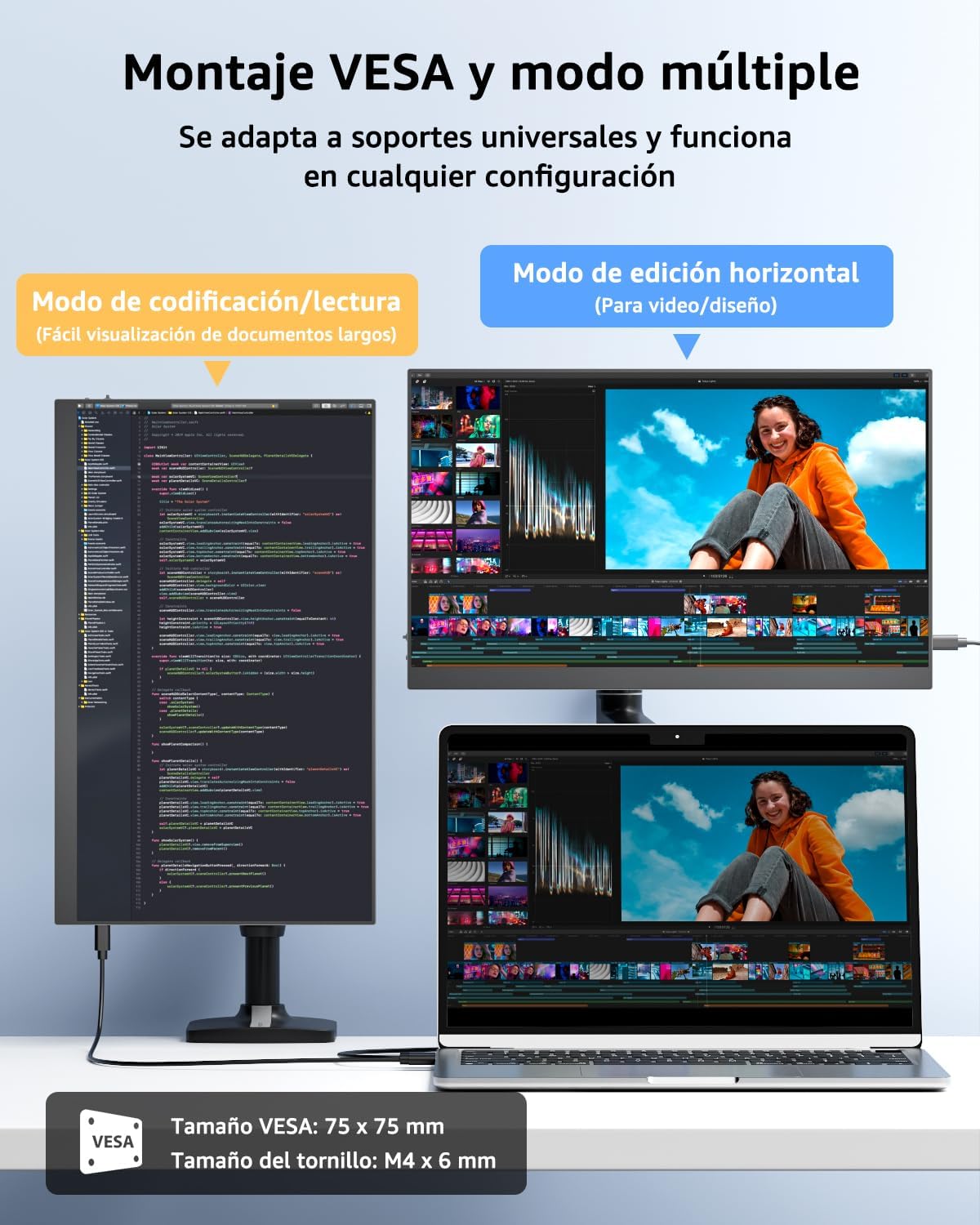 Thumbnail 6 de Yodoit Monitor portátil 15,6" FHD IPS HDR con USB-C