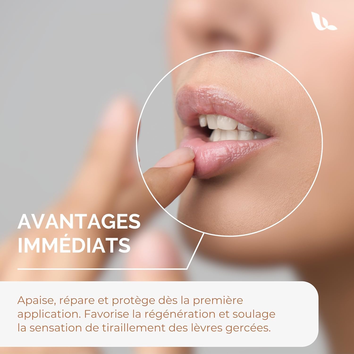 Detalle de Repair Lip Balm 15 ml – Baume à Lèvres Hydratant et Réparateur pour Lèvres Sèches et Sensibilisées