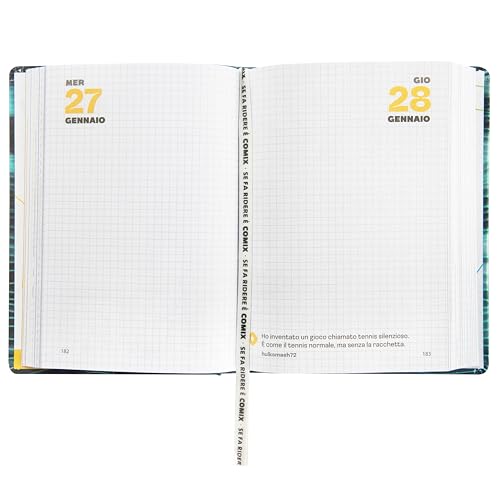 Detalle de COMIX Agenda 2027 Giornaliera 16 Mesi 13x17,8 cm – Copertina rigida, 576 pagine
