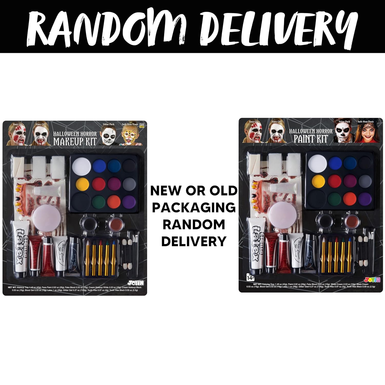 Detalle 1 de JOYIN Halloween Makeup Set, 12-Color Face Paint, Crayons & Fake Blood