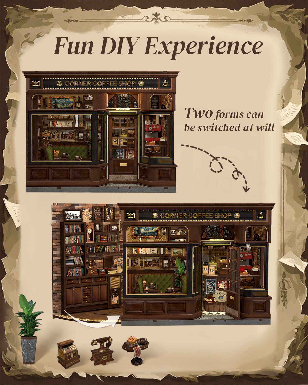 Thumbnail 4 de Cutefun Book Nook Kit – DIY Miniature House for Adults 📚