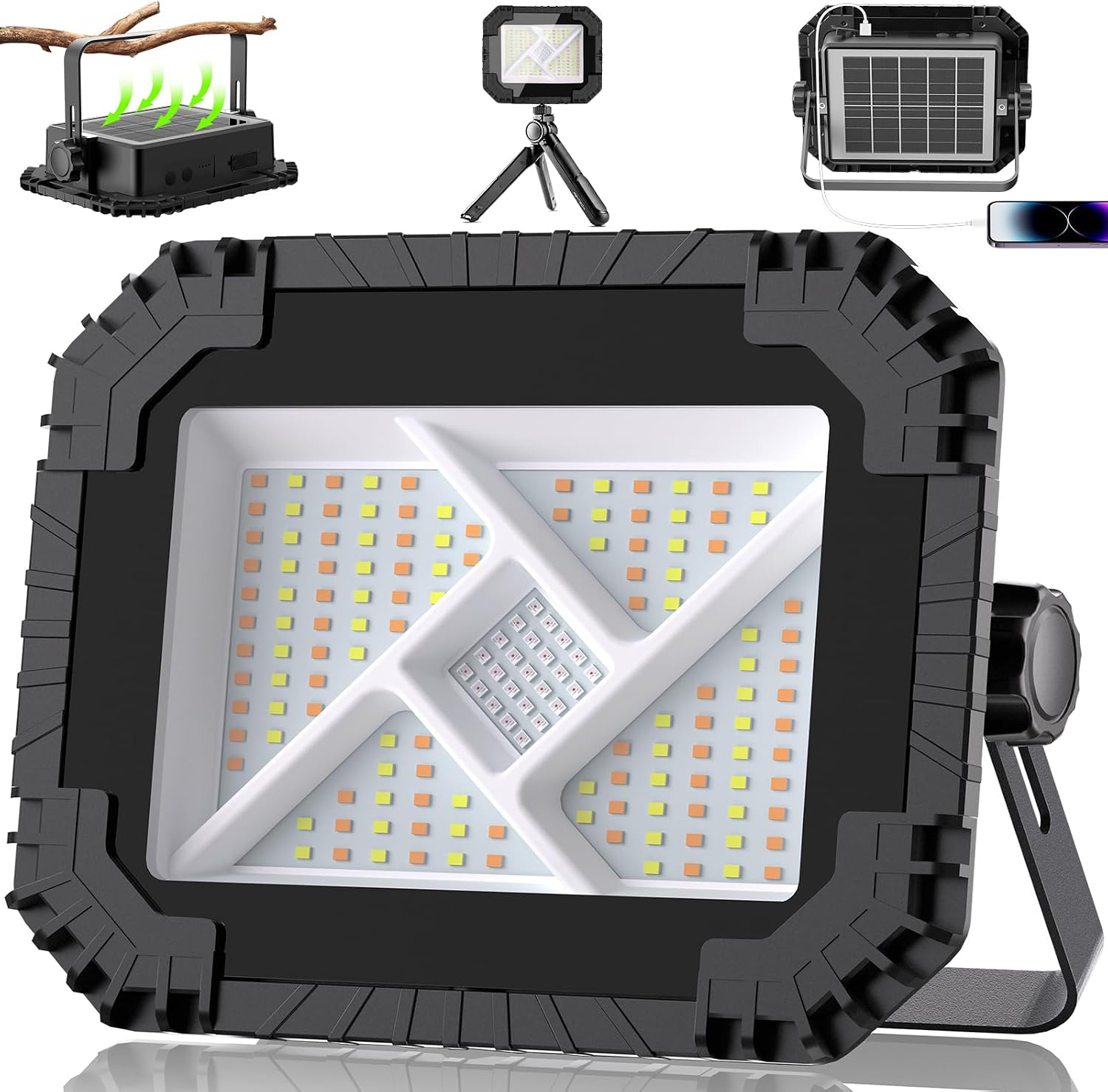 Detalle de CLV reflektor akumulatorowy LED 200 W, 20 000 mAh, IP66, 4 tryby