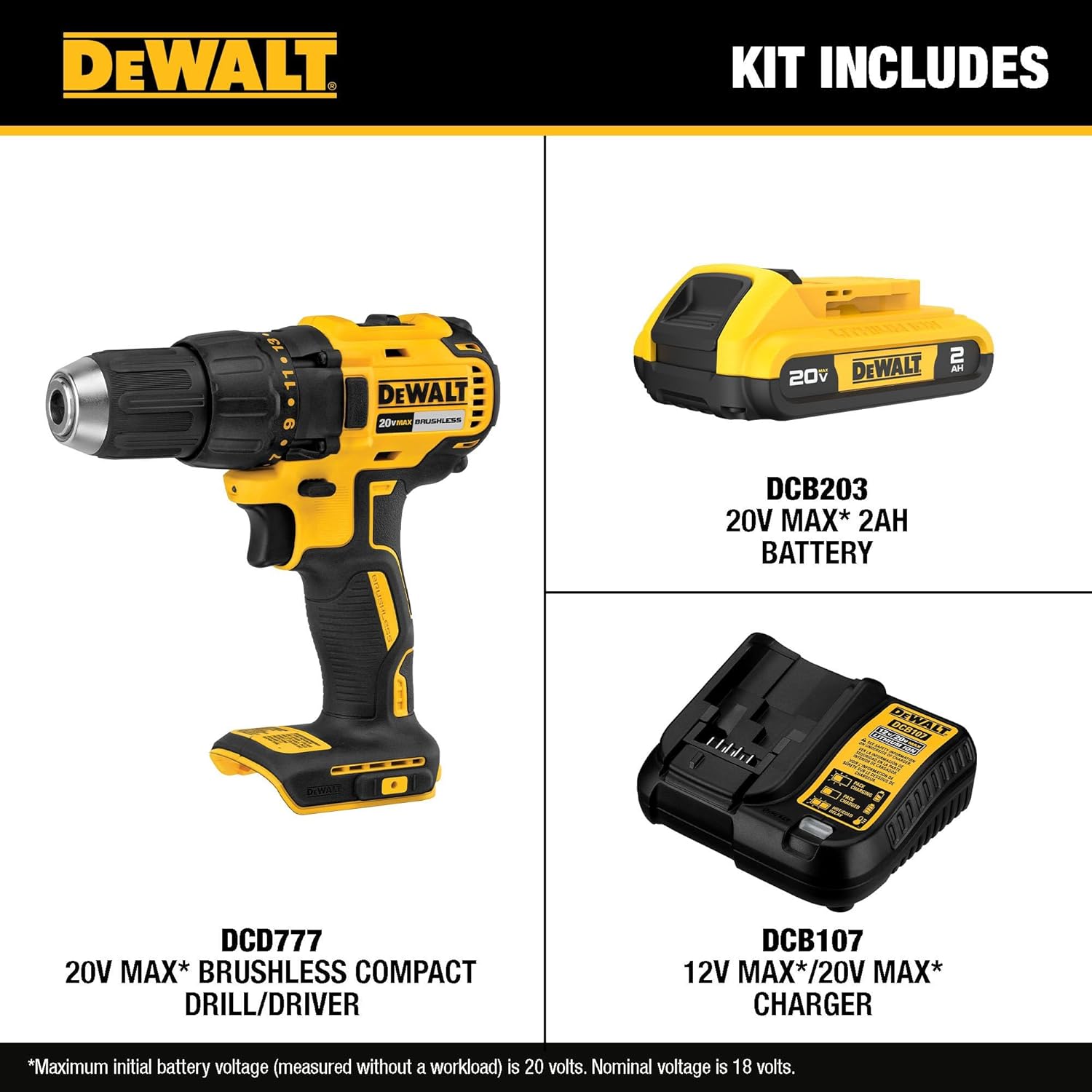Detalle 2 de DEWALT 20V MAX Drill Driver Set ⚙