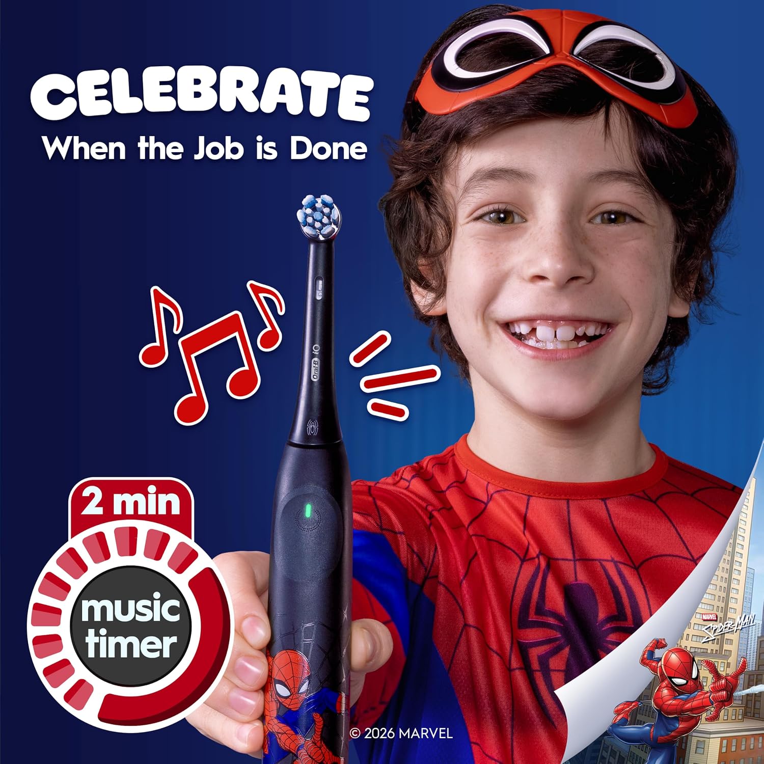 Detalle de Oral-B iO Kids Marvel Spiderman electric toothbrush (for ages 6+)