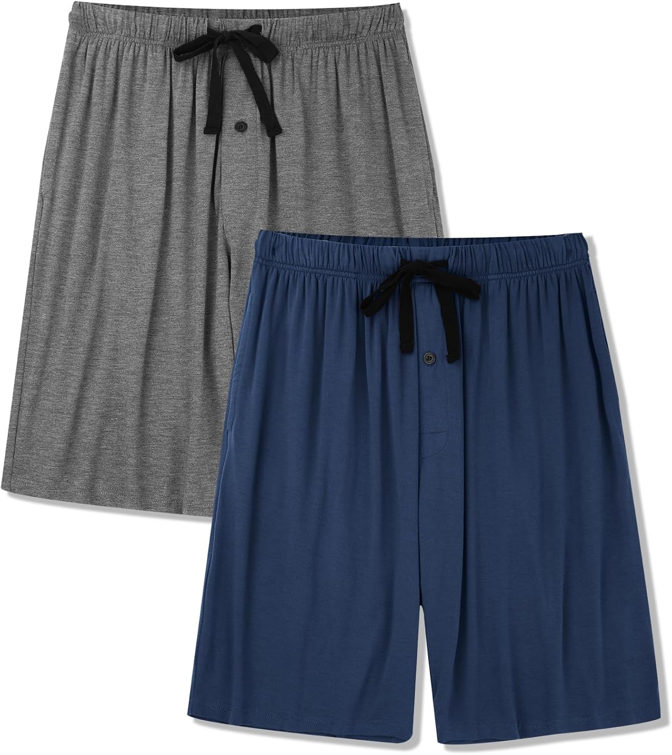 BAMBOO COOL Men's Pajama Bottoms Lounge Shorts (2 Pack)