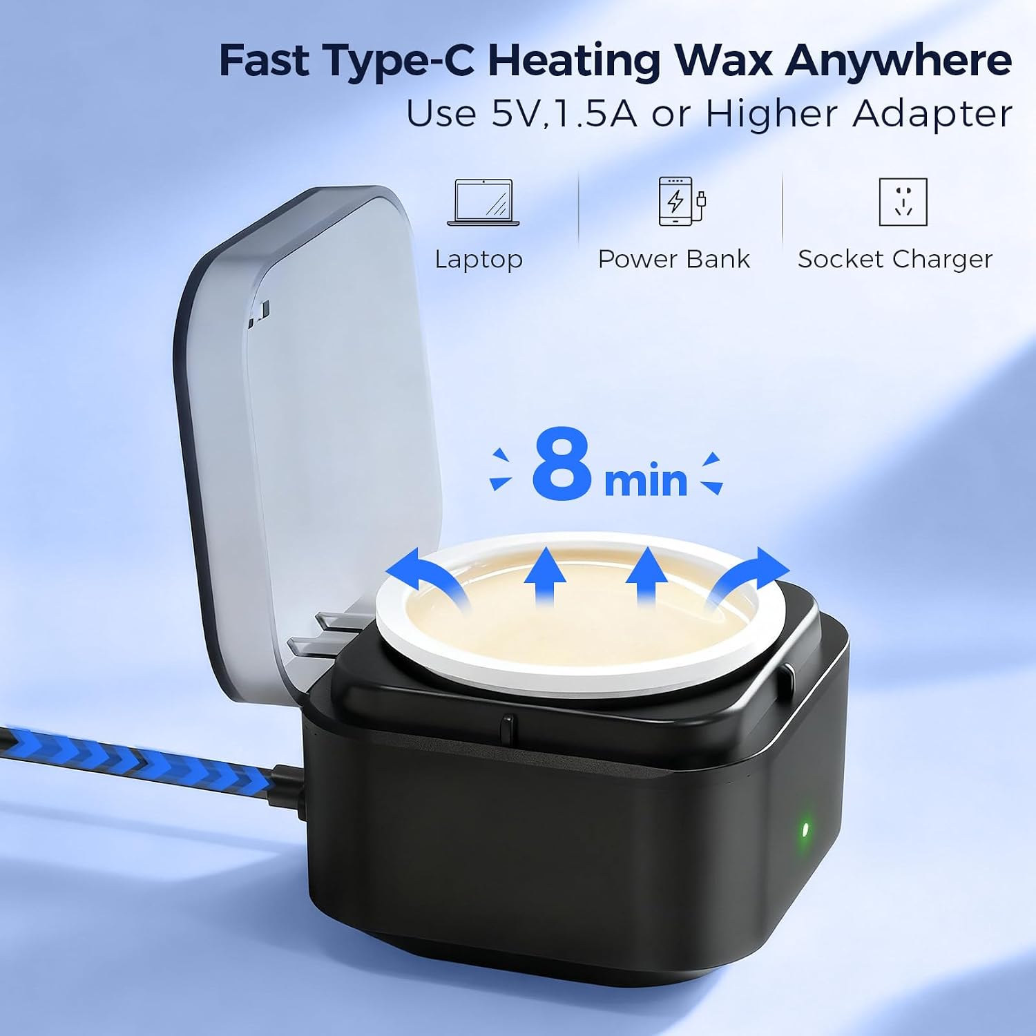 Thumbnail 6 de Nasenhaarentferner Nasenhaar Wachs-Set mit Mini-Wachswärmer (USB-C), 100 g – für Nase, Ohren & Augenbrauen