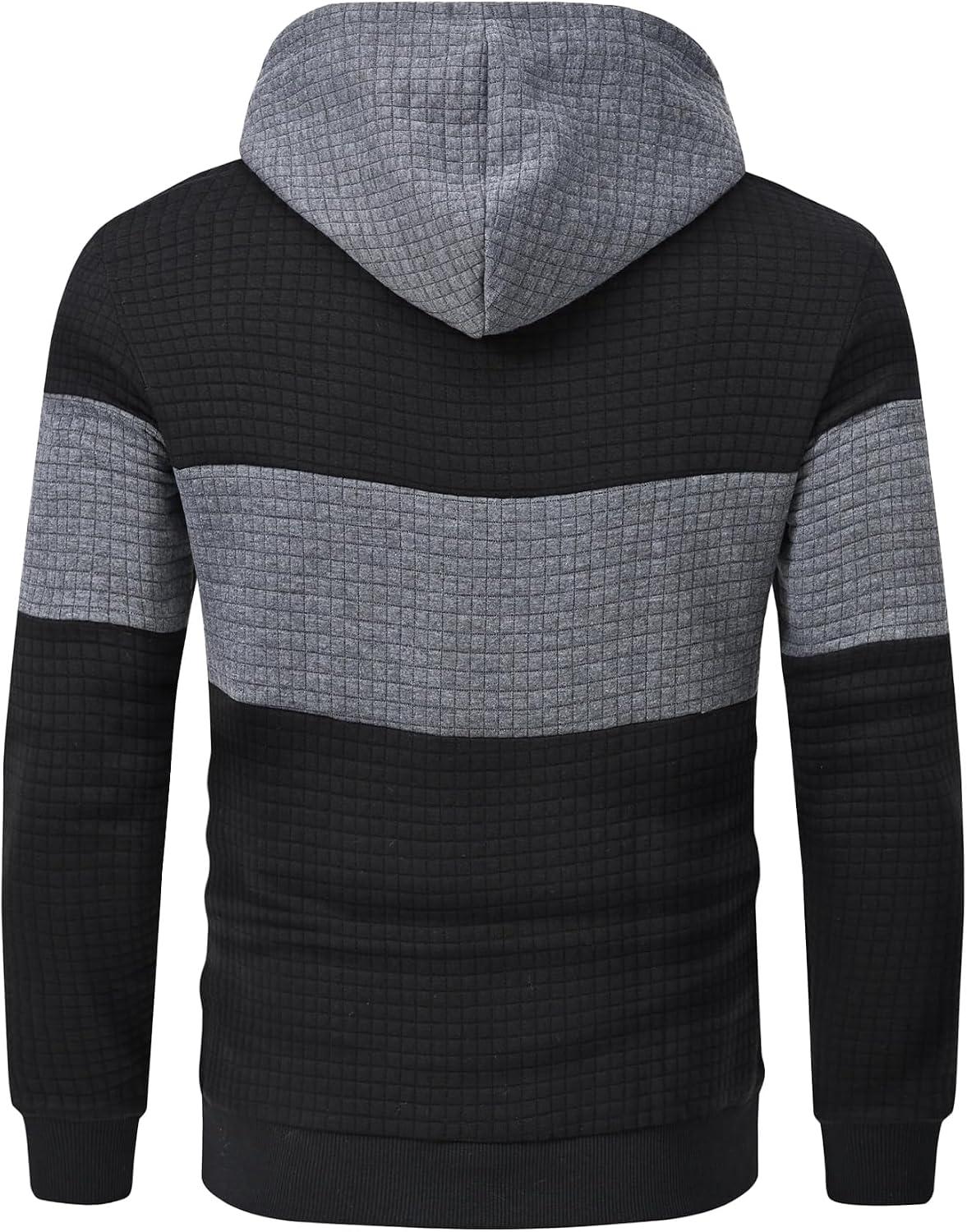 Thumbnail 3 de YuKaiChen Herren Patchwork Hoodie Langarm – Jacquard Farbblock Pullover mit Taschen