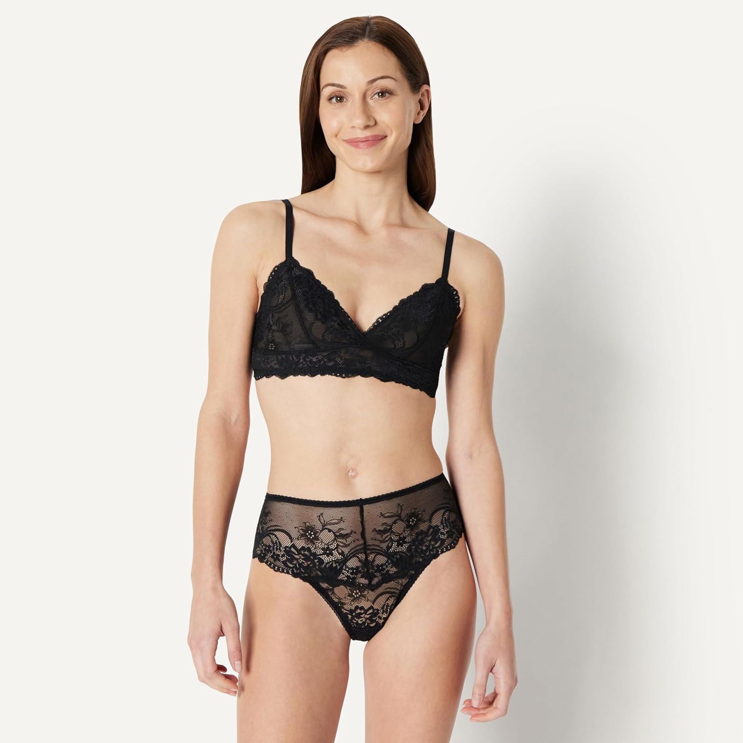 Thumbnail 4 de Amazon Essentials Damen lange Triangel-Bralette mit elastischer Galon-Spitze, ungebügelt und ohne Futter