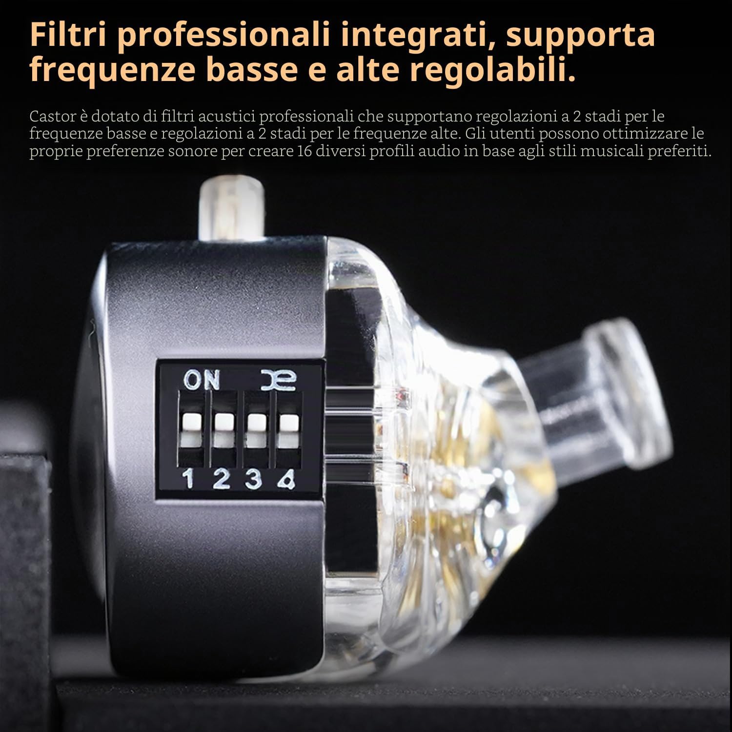 Detalle 2 de keephifi KZ Castor In Ear Monitor: IEM a doppio driver con Harman Target