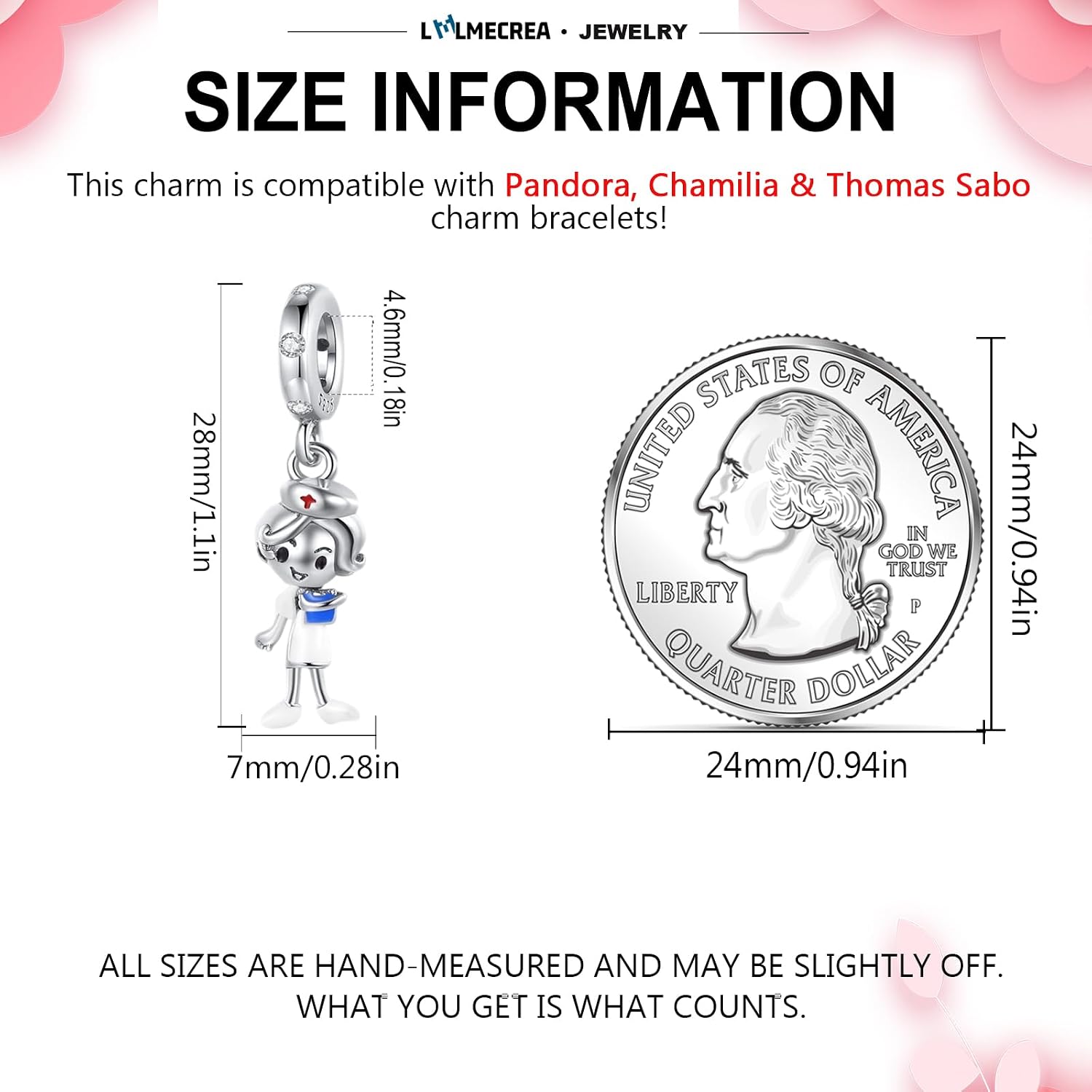 Detalle 2 de LMLMECREA Charms Anhänger 925 Silber