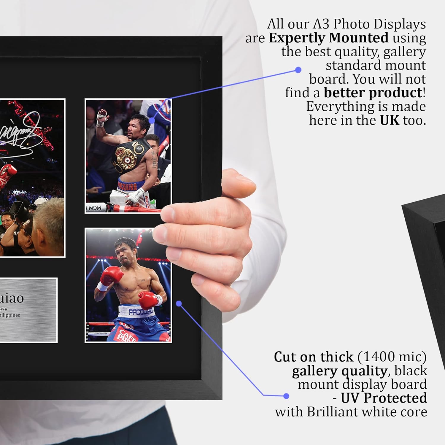 Thumbnail 3 de HWC Trading FR A3 Manny Pacquiao signed autograph display picture (framed) for boxing memorabilia fans