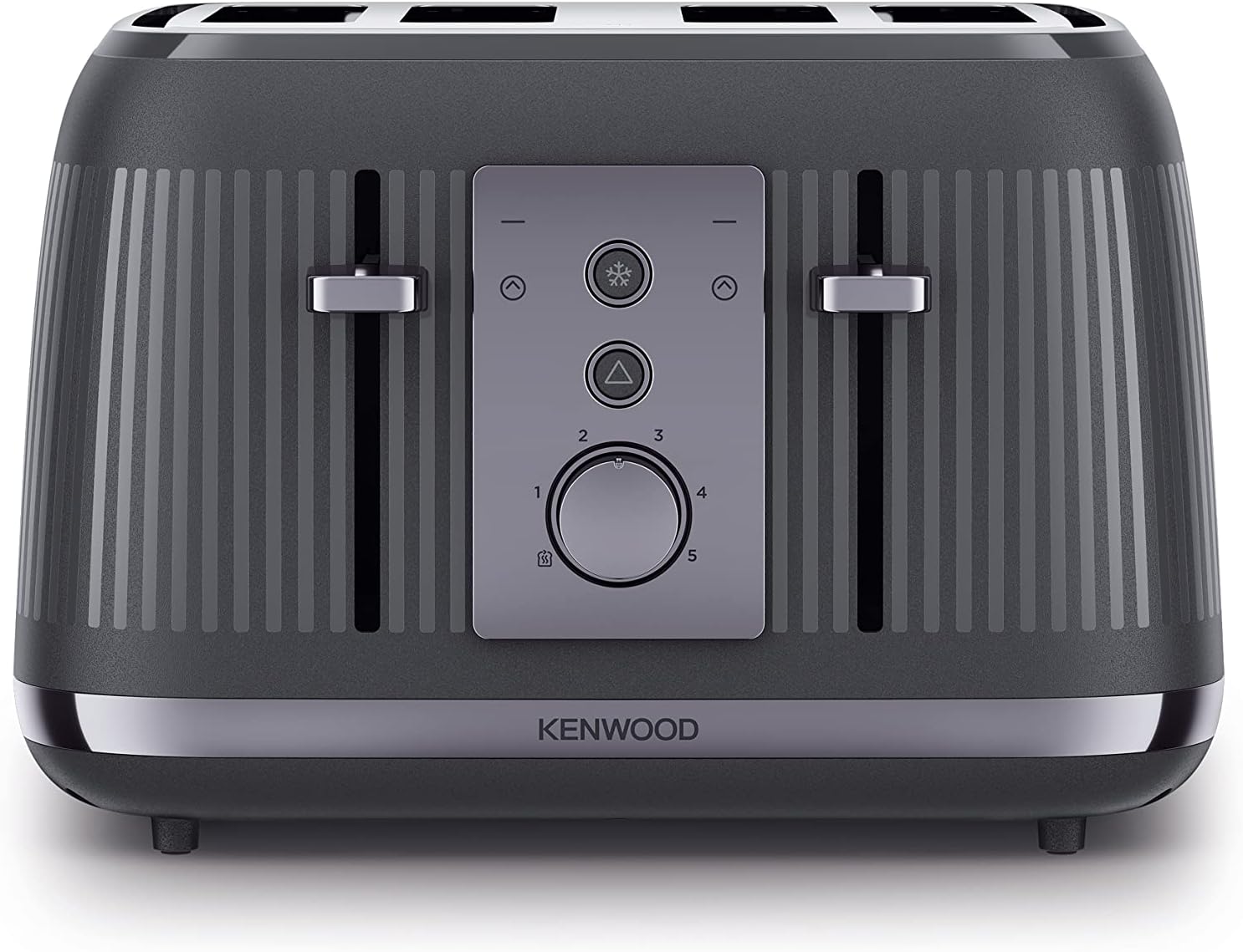 Kenwood Dusk Toaster 4-Slot (TFP30.000GY) – 1800W, 5 Browning Levels, Reheat, Defrost, Cancel, Slate Grey