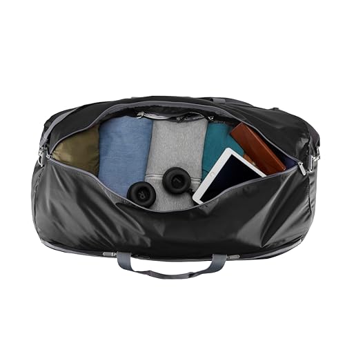 Detalle de Amazon Essentials Borsone Pieghevole in Nylon 63,5 cm – Nero, capacità 15,9 kg