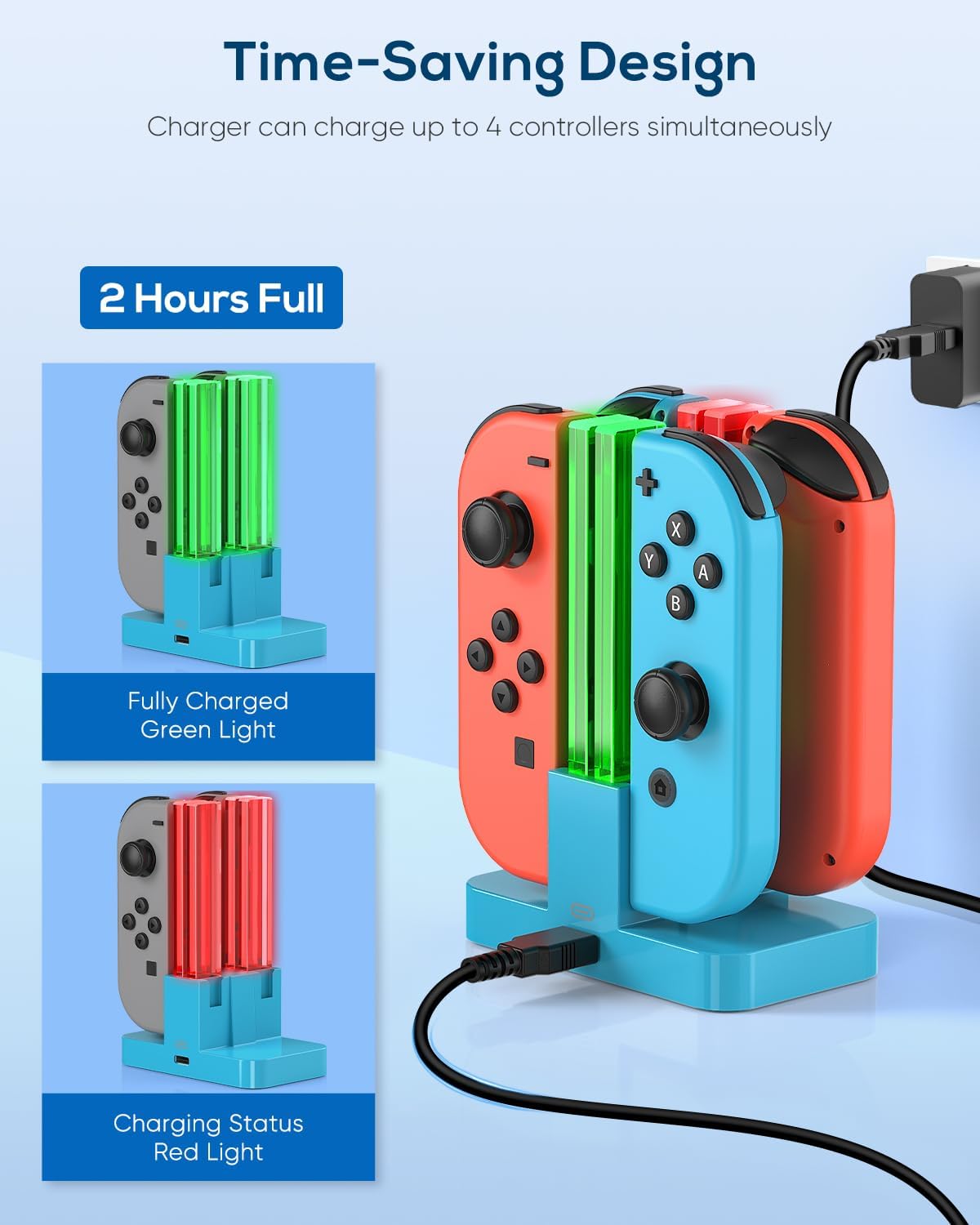Detalle 2 de FYOUNG Switch Joy-Con Charger with LED