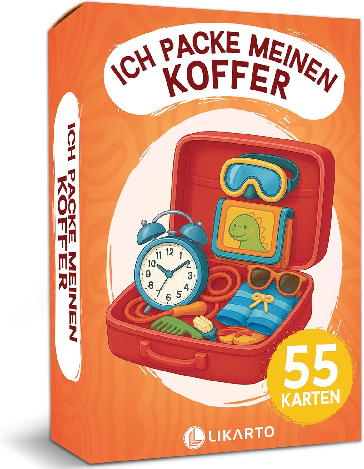 Detalle de LIKARTO Ich packe Meinen Koffer Spiel – Lernspiel 4–9 Jahre
