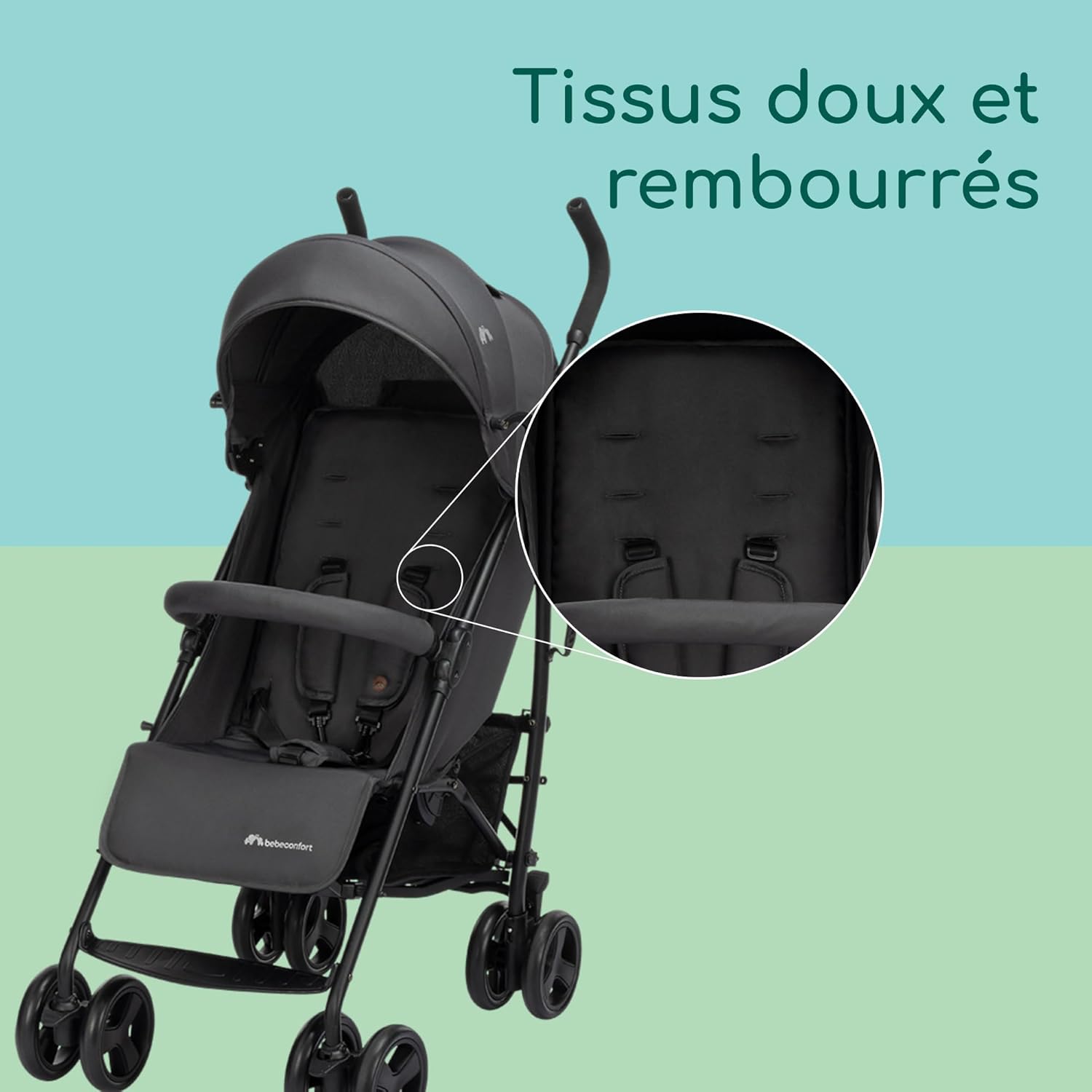 Detalle de Bebeconfort Dusk : Poussette bébé 0–4 ans, voyage ultra-compacte et légère