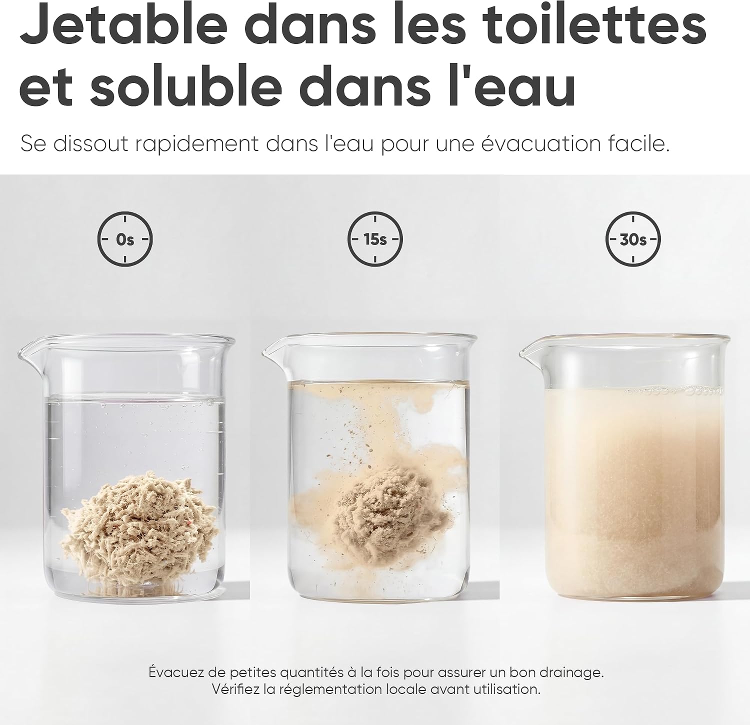 Detalle de FUKUMARU Litière pour chat en tofu naturelle non parfumée (24L) : agglomérante rapide, sans poussière