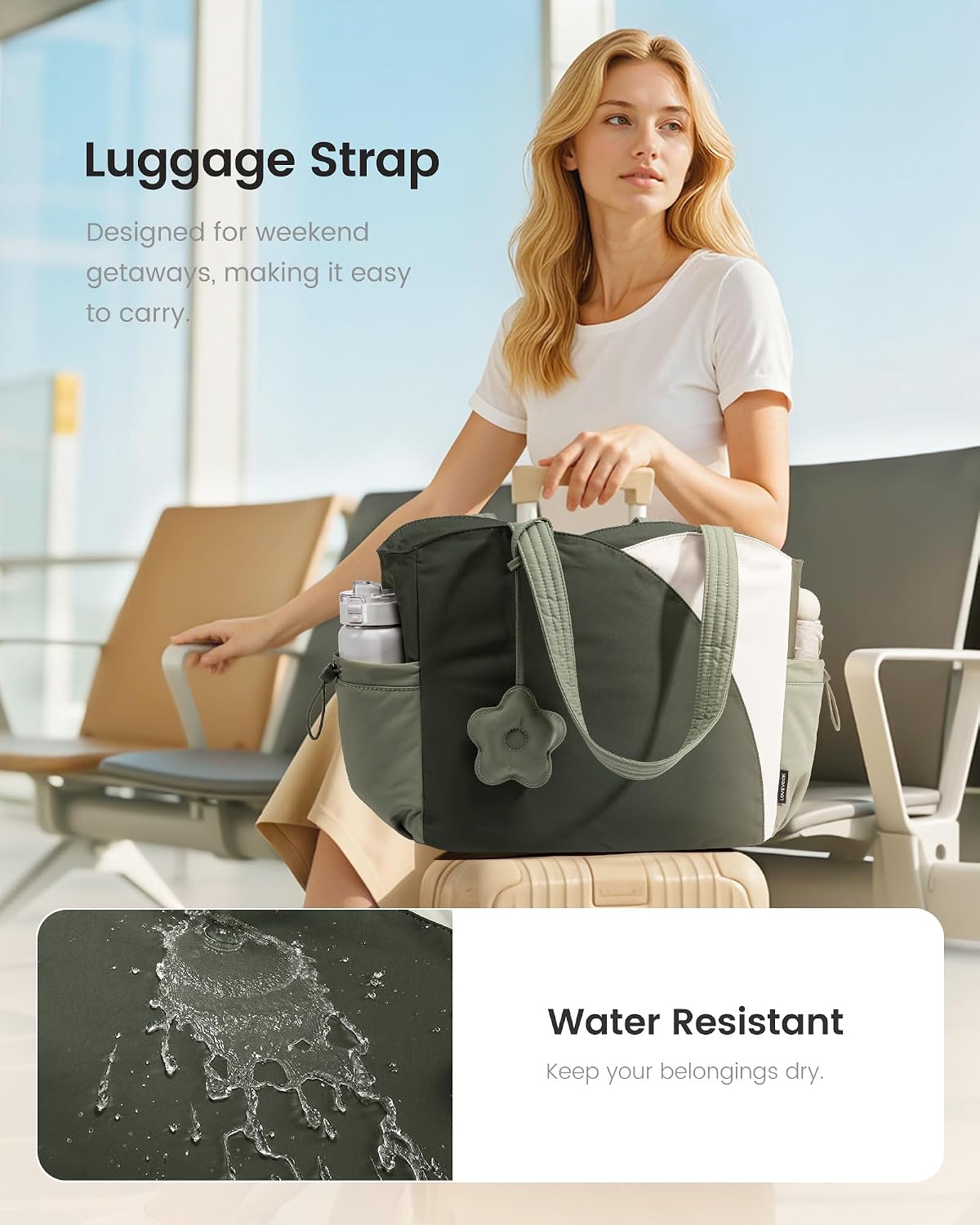 Thumbnail 6 de LOVEVOOK Puffer Tote Bag, 15.6 inch laptop