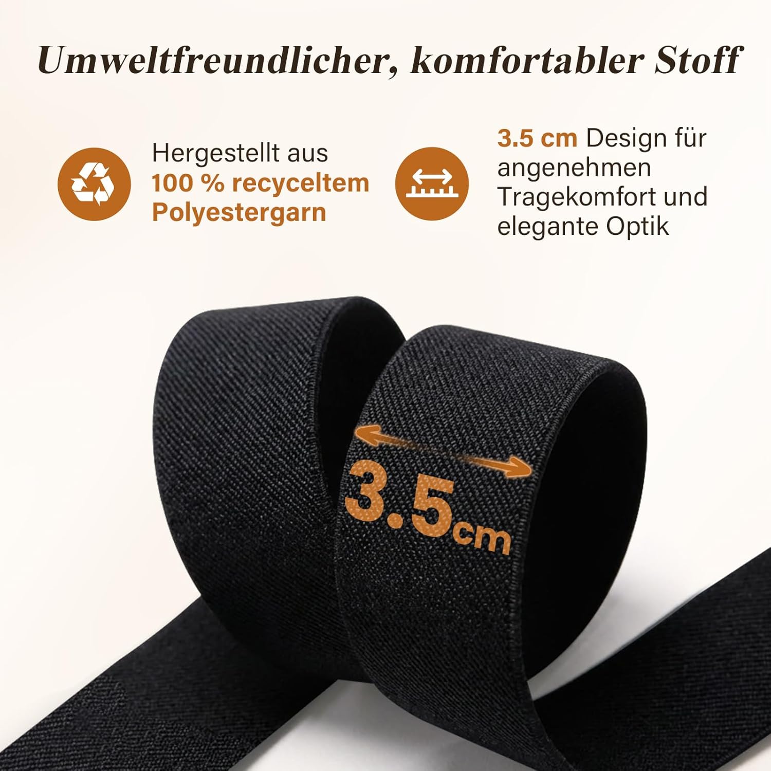 Detalle de KANGDAI Rindsleder Hosenträger für Herren 3,5 cm Breite