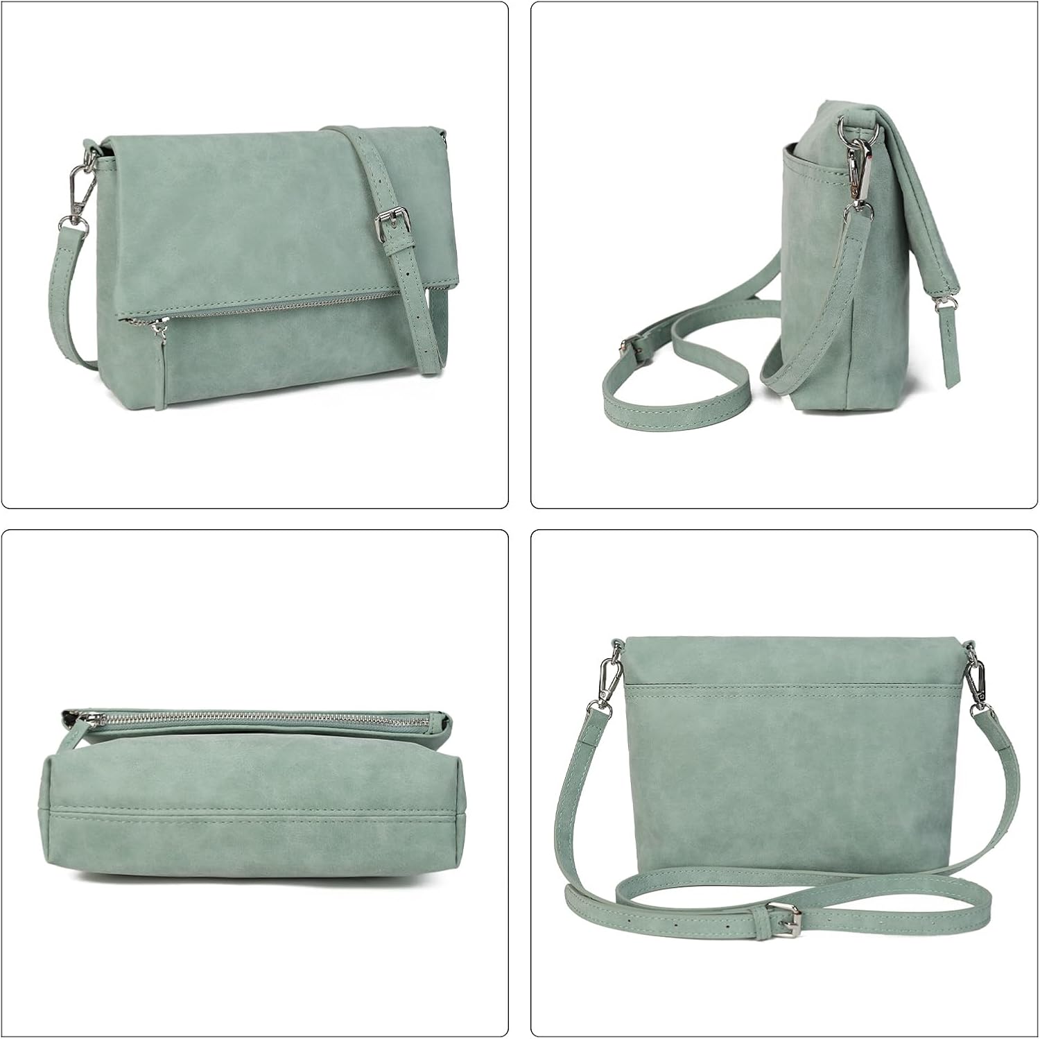 Thumbnail 3 de Gladdon Umhängetasche Damen – kleine Crossbody mit Reißverschluss, PU-Leder & verstellbarem Riemen