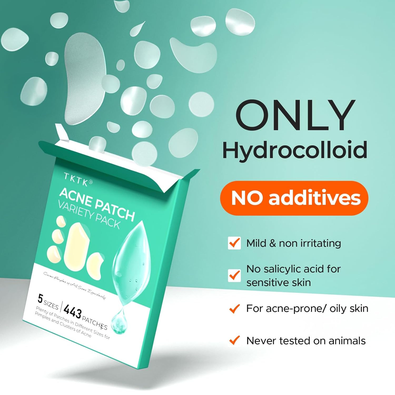 Thumbnail 4 de TKTK 443 Count Hydrocolloid Acne Patches for Face 🩹