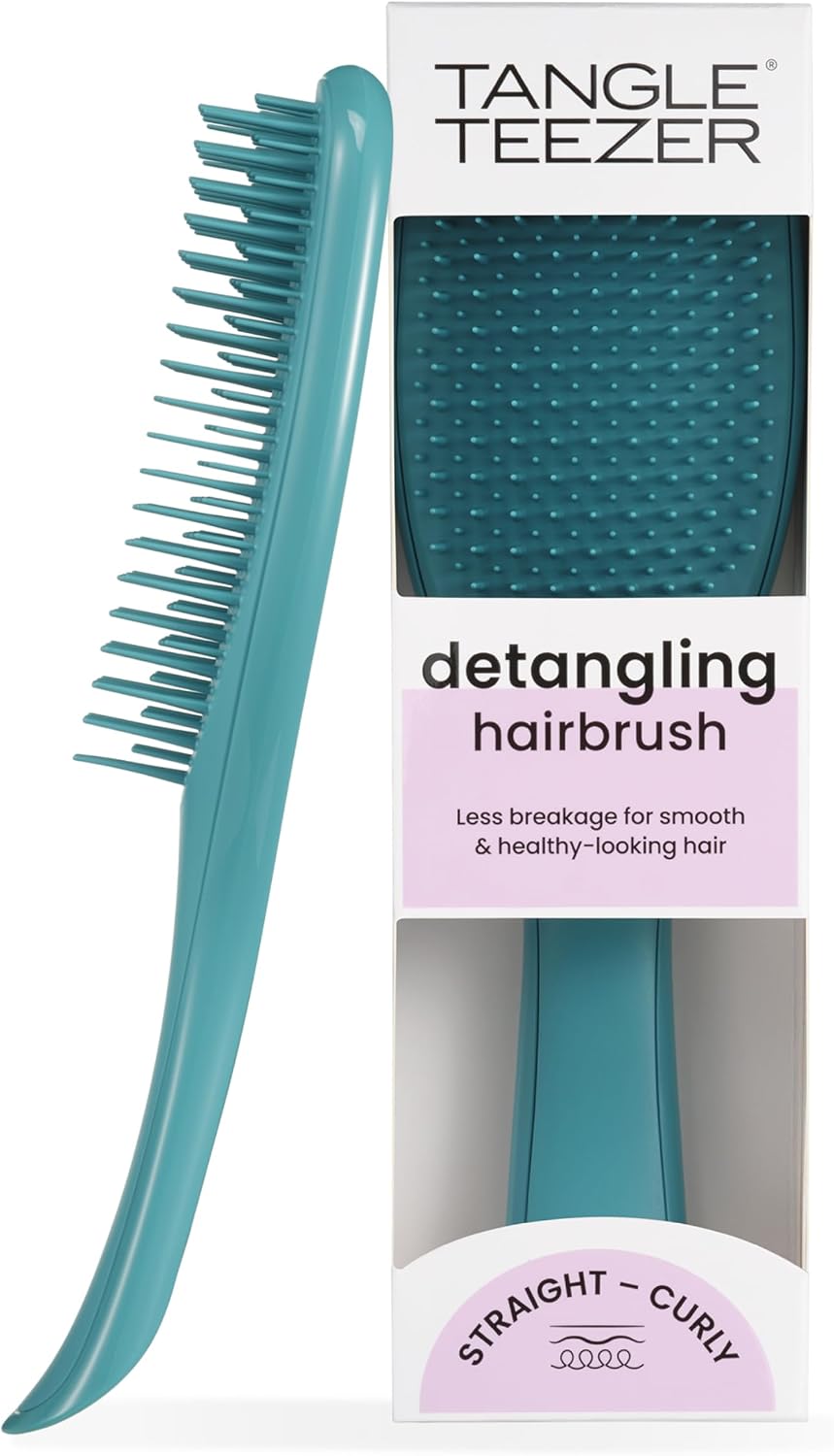 Detalle de Tangle Teezer Ultimate Detangler – szczotka do rozczesywania, 325 ząbków, Zmienny turkus