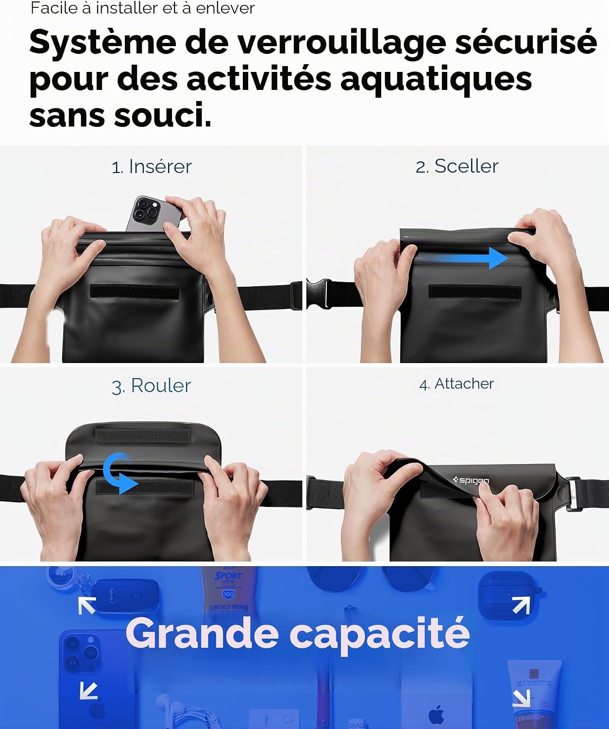 Thumbnail 4 de Spigen Aqua Shield, lot de 2 sacs étanches IPX8